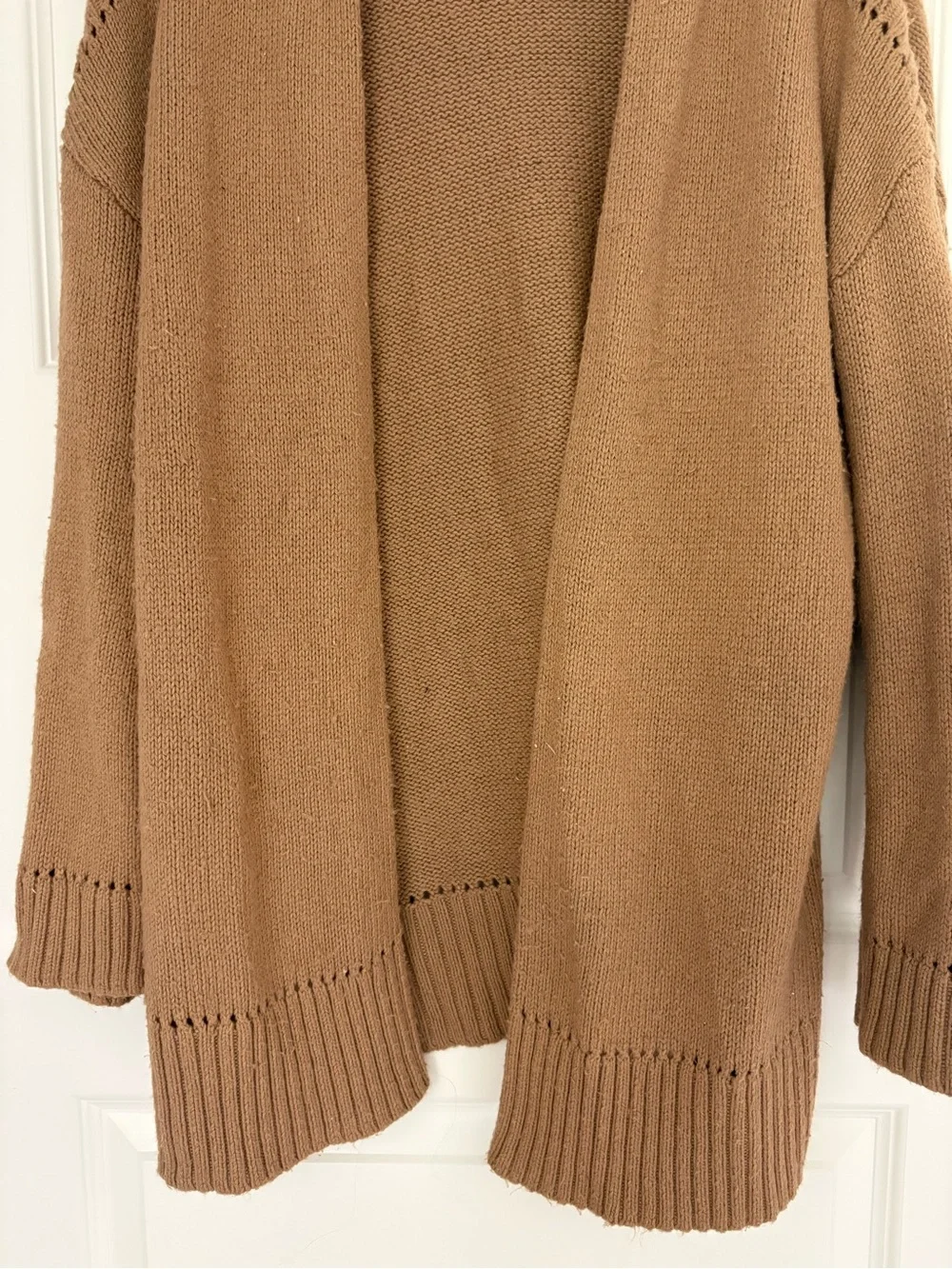 GAP Open-Front Camel Cardigan Sweater - Camel - Picture 3 of 5